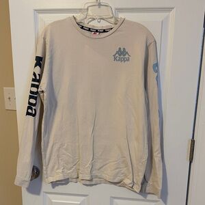 Kappa Cream Long Sleeve Shirt with Logo